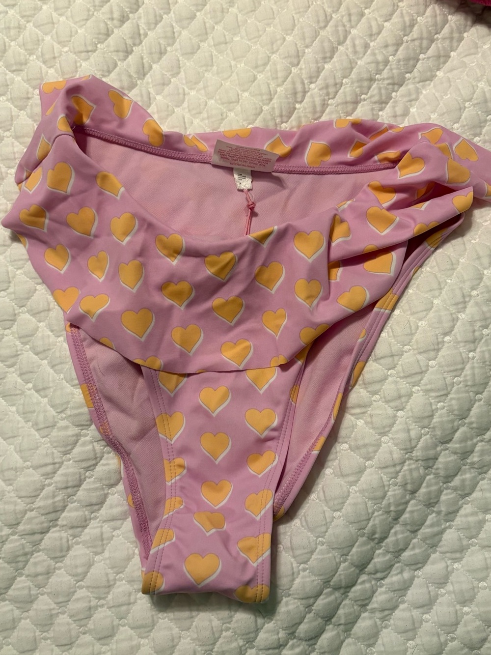 Stoney Clover Lane x Target Pink & Orange Heart Print Bikini Bottom small